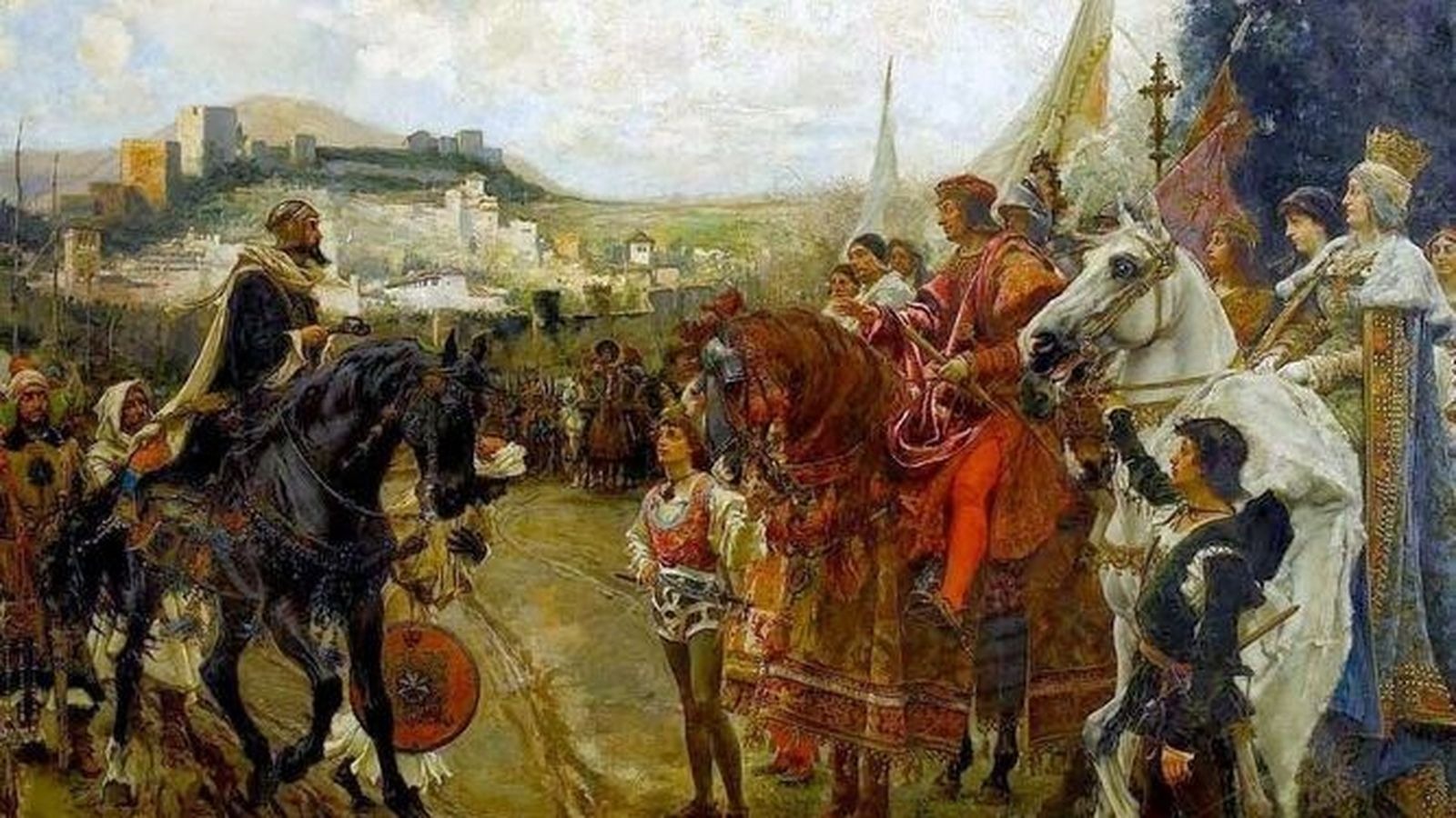 Pictură reprezentând predarea Granadei